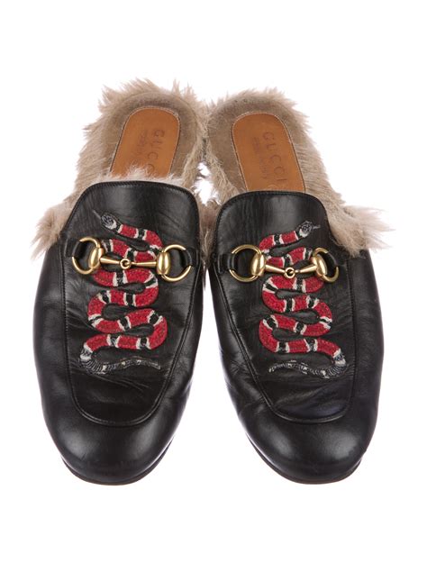 gucci princetown snake slipper|gucci princetown slipper sale.